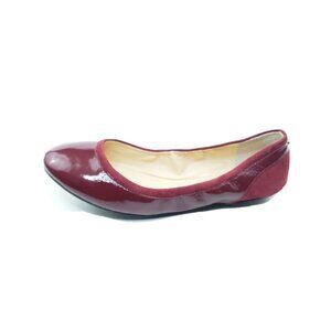 Cole Haan Avery Womens Ballet Flats Burgundy Patent Leather Size 8B